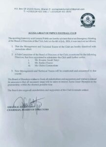 Kwame Asuah Takyi among three-member committee to oversee Great Olympics 2 FB IMG 1720520442733
