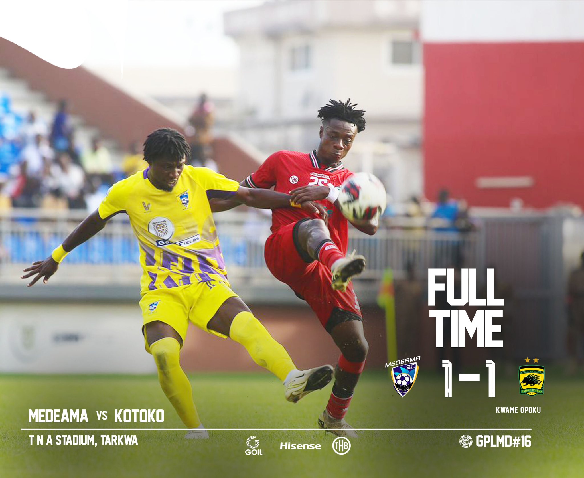 Premier League: Medeama and Kotoko share points ; Bechem United smash leaders; Nations thrash Holy Stars, Hearts of Oak compound Legon Cities' woes 2 20250105 190651