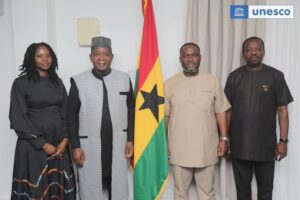 UNESCO Representative to Ghana Pays A Courtesy calls on the Hon. Ken Kenneth Gilbert Adje 3 FB IMG 1741893201891